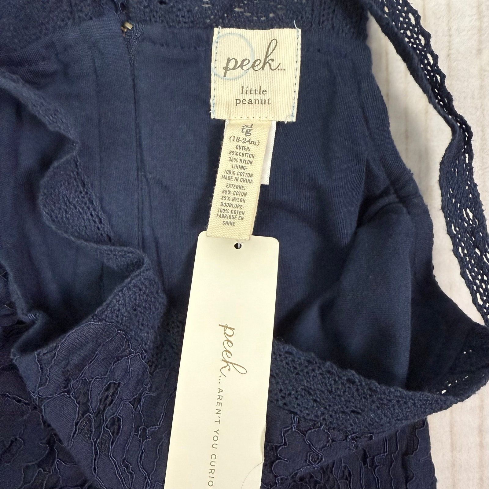 Peek Lace Tank Toddler Romper 18-24m — image 2 of 3